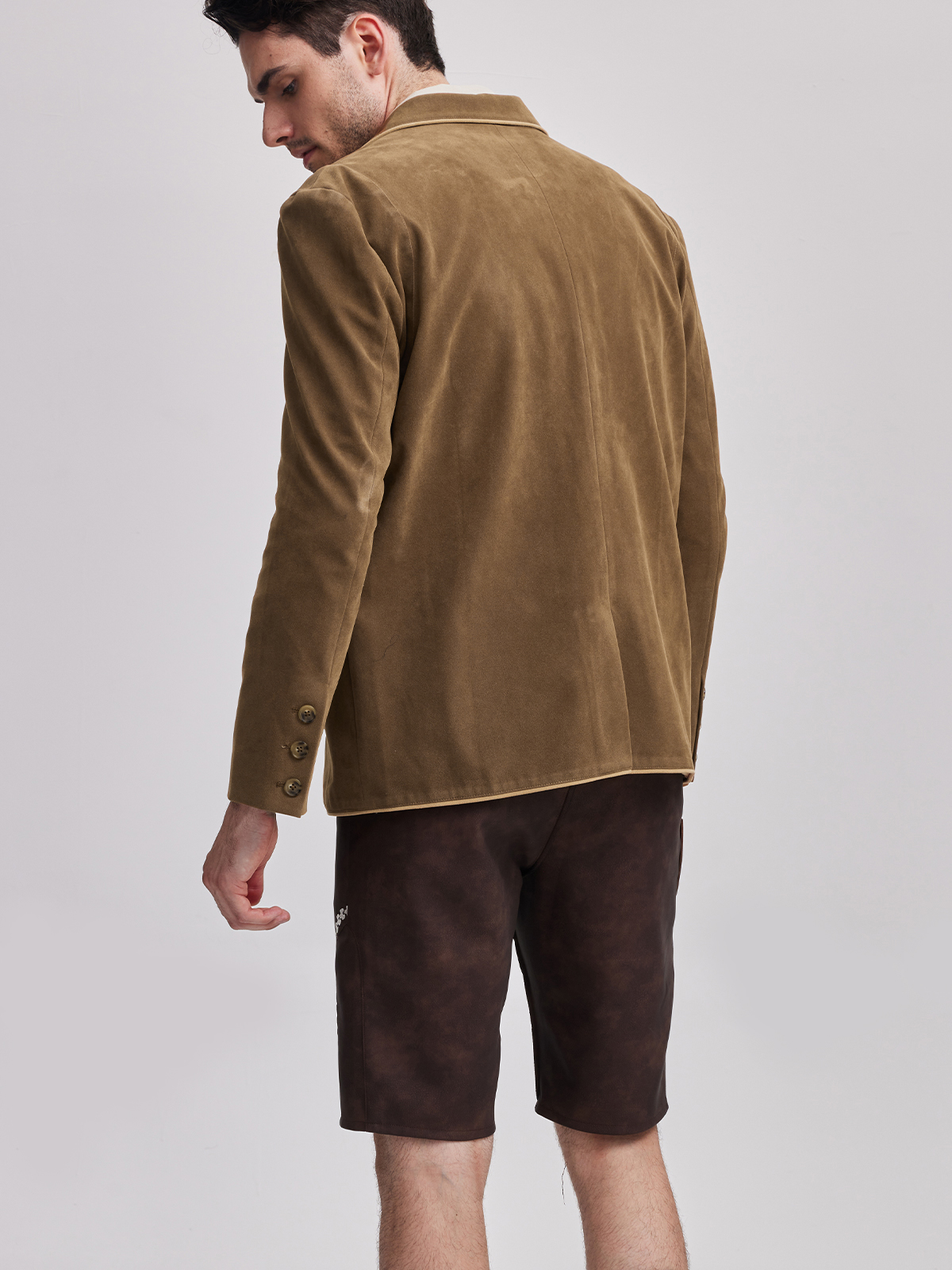 Dirndlbluse schwarz hochgeschlossen